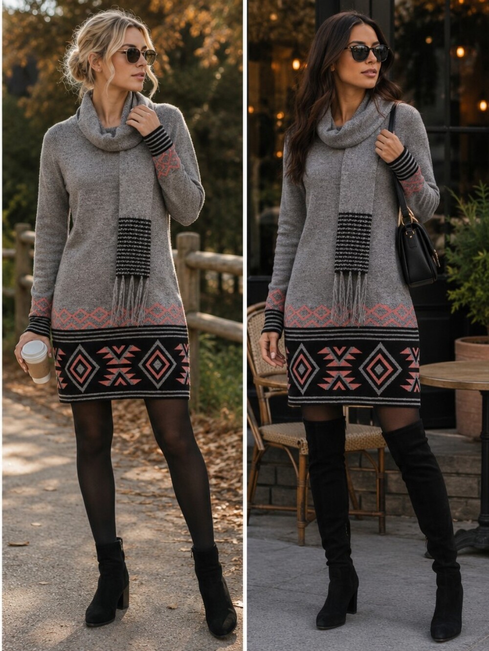 NEW🖤ENERGY SWEATER SKARF DRES 🖤